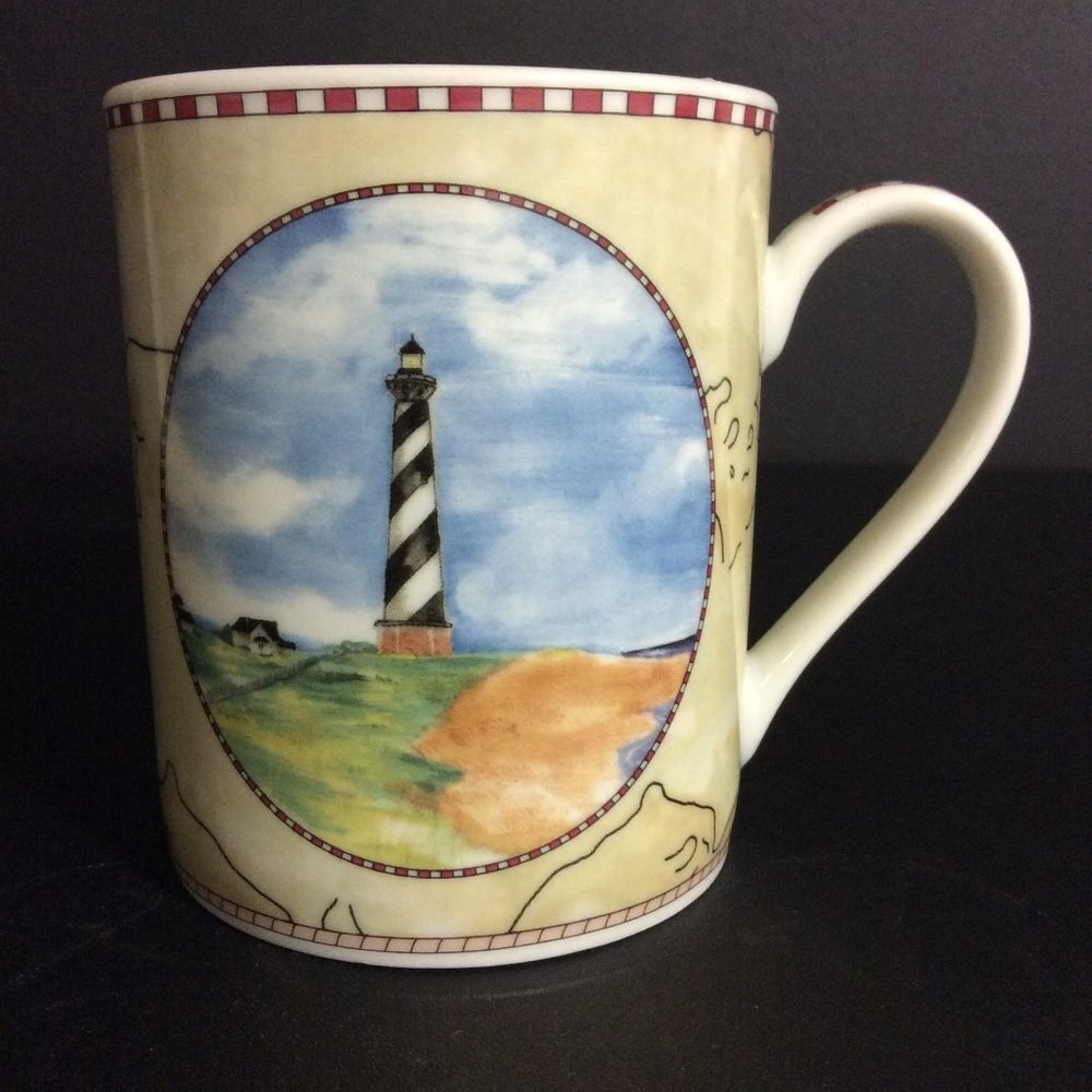 COFFEE Mug Cup and Plate Cape Hatteras Light - Picture 6 of 12